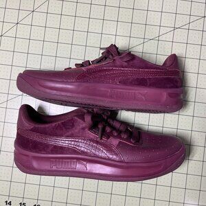 Puma California Casual Leather Shoes Cordovan Velvet Burgundy Red Women's 6.5